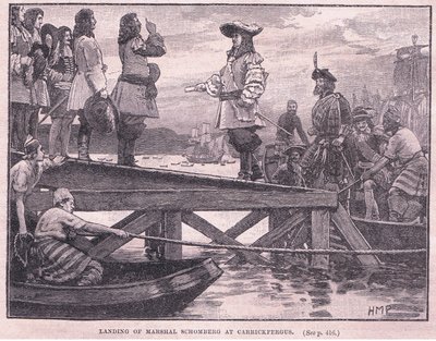 The Landing of Marshal Schomberg at Carrickfergus AD 1689 by Henry Marriott Paget